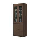 Athena 4 Bookshelf With Glass Doors in 3 Colours