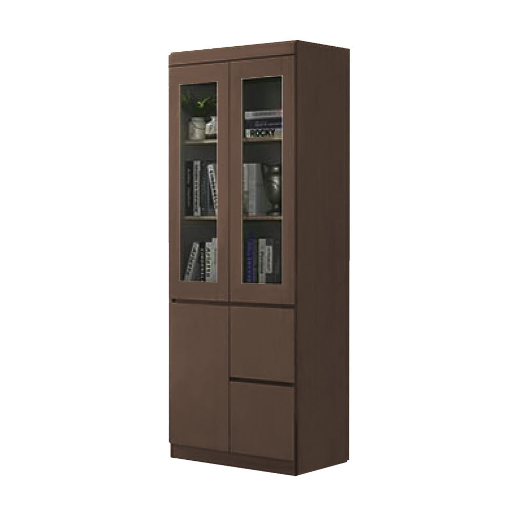 Athena 4 Bookshelf With Glass Doors in 3 Colours