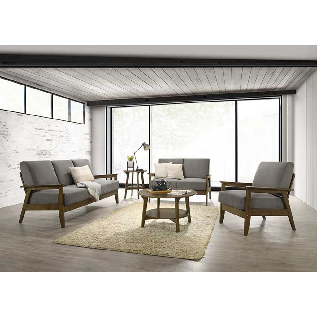 Frida Series 1,2,3 Seater Sofa Set Solid Wood Living Room Furnitures in Grey