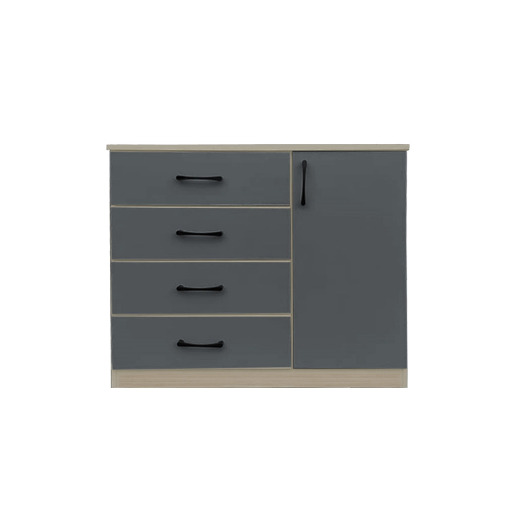 Hersh Premium Chest of Drawers Collection CARB-P2 Certified Board Full Laminated Back Panel in 6 Colours