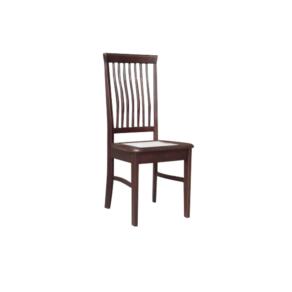 Aisha Dining Chair Collection Solid Wood with Marble or Cushioned Seat in Walnut/Cherry