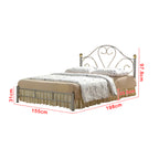 Julie Series 4 Queen Metal Bed Frame Collection w/ Optional Mattress Add On