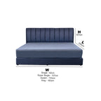 Rinoa Series 4 Woven Fabric Divan Bed Frame in Dark Navy Colour - All Sizes Available