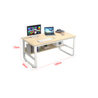 Brand Study Side Table In White and Natural. Fully Assembly