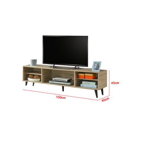 Image of Duisburg Series 12 Wood TV Console Cabinet In Natural Colour