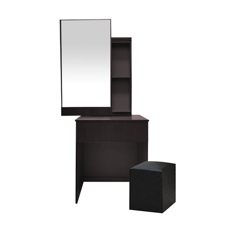 Image of Ritch Dressing Table With Free Stool Laminated Smooth Gliding Drawer In 6 Colours