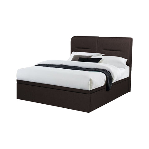 Image of Santos Queen Storage Bed Frame Fabric/Faux Leather with Mattress Package
