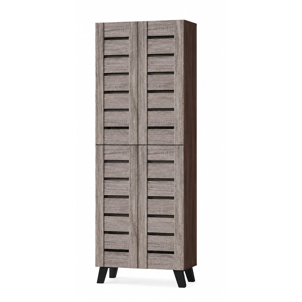 KYLEE 4 Doors Tall Shoe Cabinet Carb-P2 Certified With Air Ventilation Free Installation