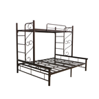 Ardie Queen+Single Size Metal Bunk Bed Frame in Copper Colour - w/ Mattress Option