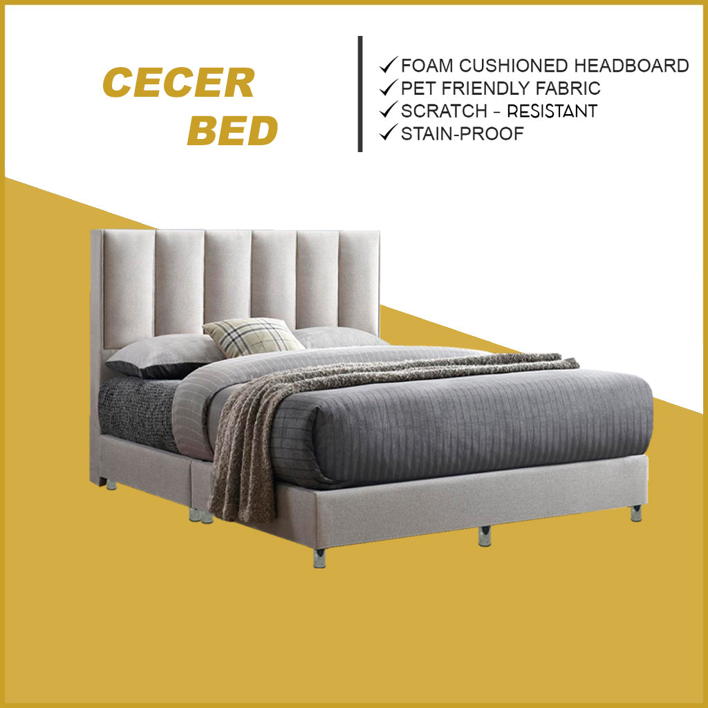 Cecer OrthoCoil Divan Bed Frame Pet Friendly Scratch-Resistant Fabric - With Mattress Add On