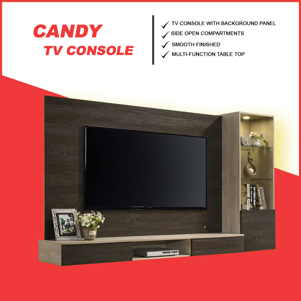 Candy Series Living Room TV Console with LED Backlight in 2 Design