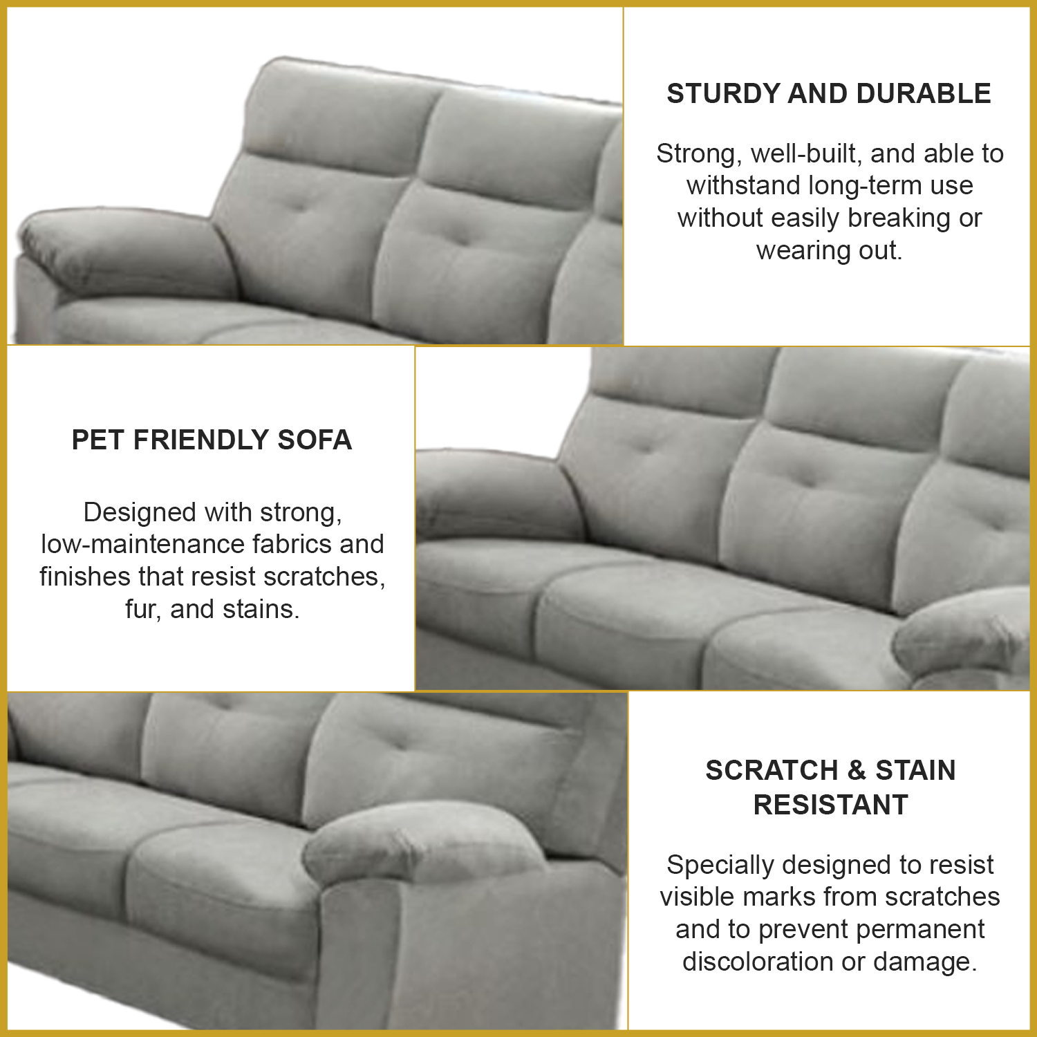 Sandy 1/2/3 Recliner Seater Sofa in 34 Colour - w/ PetFriendly Fabric/Leather