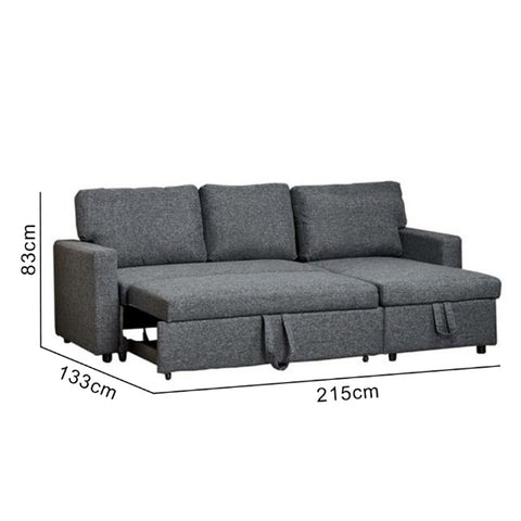 Image of Marjie Series 3 Sleeper Sectional Reversible Sofa w/ Storage Upholstered w/ Pet-Friendly Option