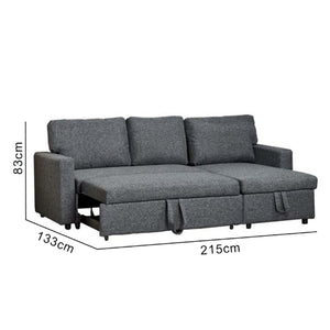 Marjie Series 3 Sleeper Sectional Reversible Sofa w/ Storage Upholstered w/ Pet-Friendly Option