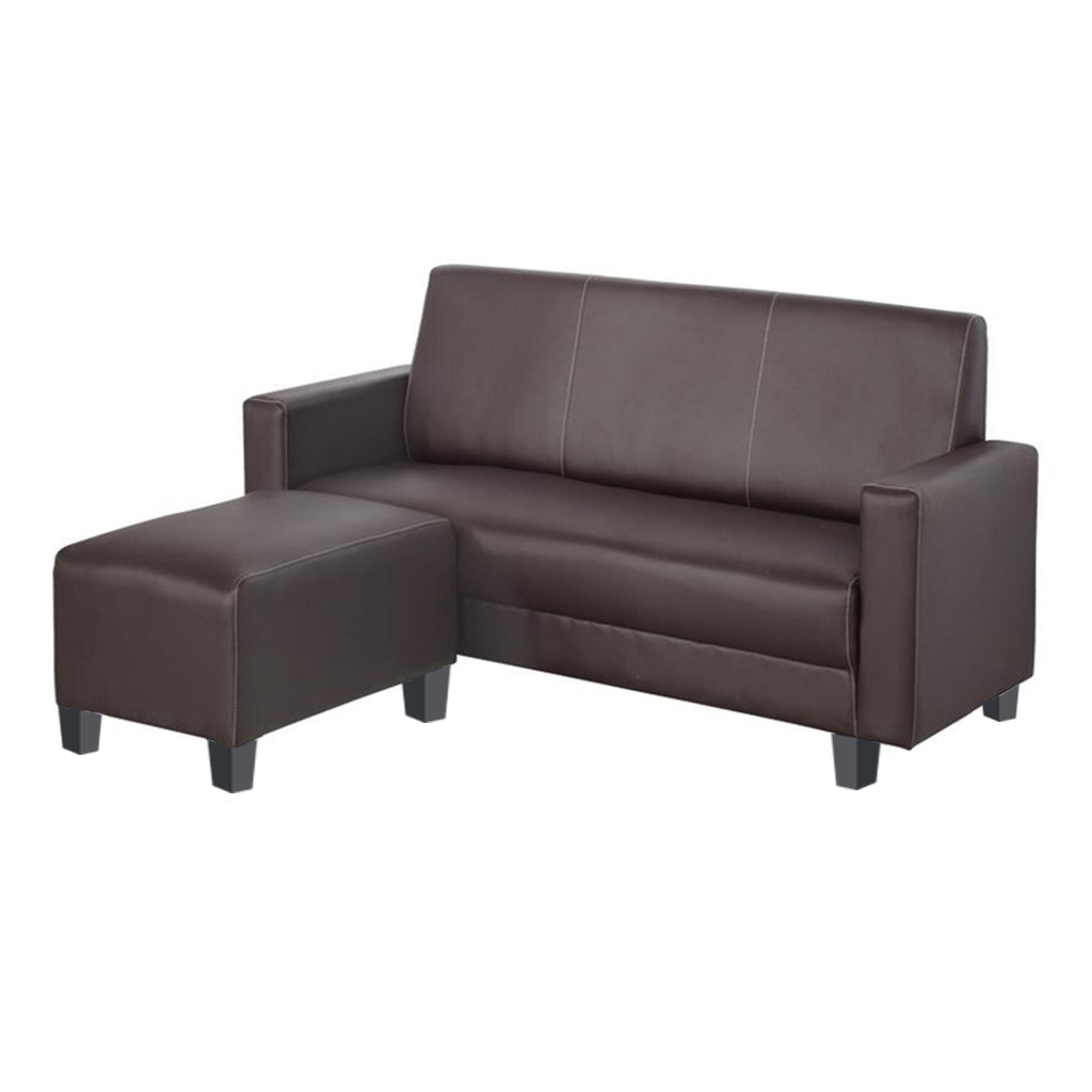 Dorcas 2/3 Seater Fabric/ Leather Sofa Set With Ottoman w/ Pet-Friendly Option