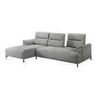 Billy Push Back L-Shaped Sofa in 47 Colour - w/ PetFriendly Fabric/Leather