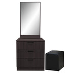 Pratio Dressing Table With Mirror In Walnut And White Wash