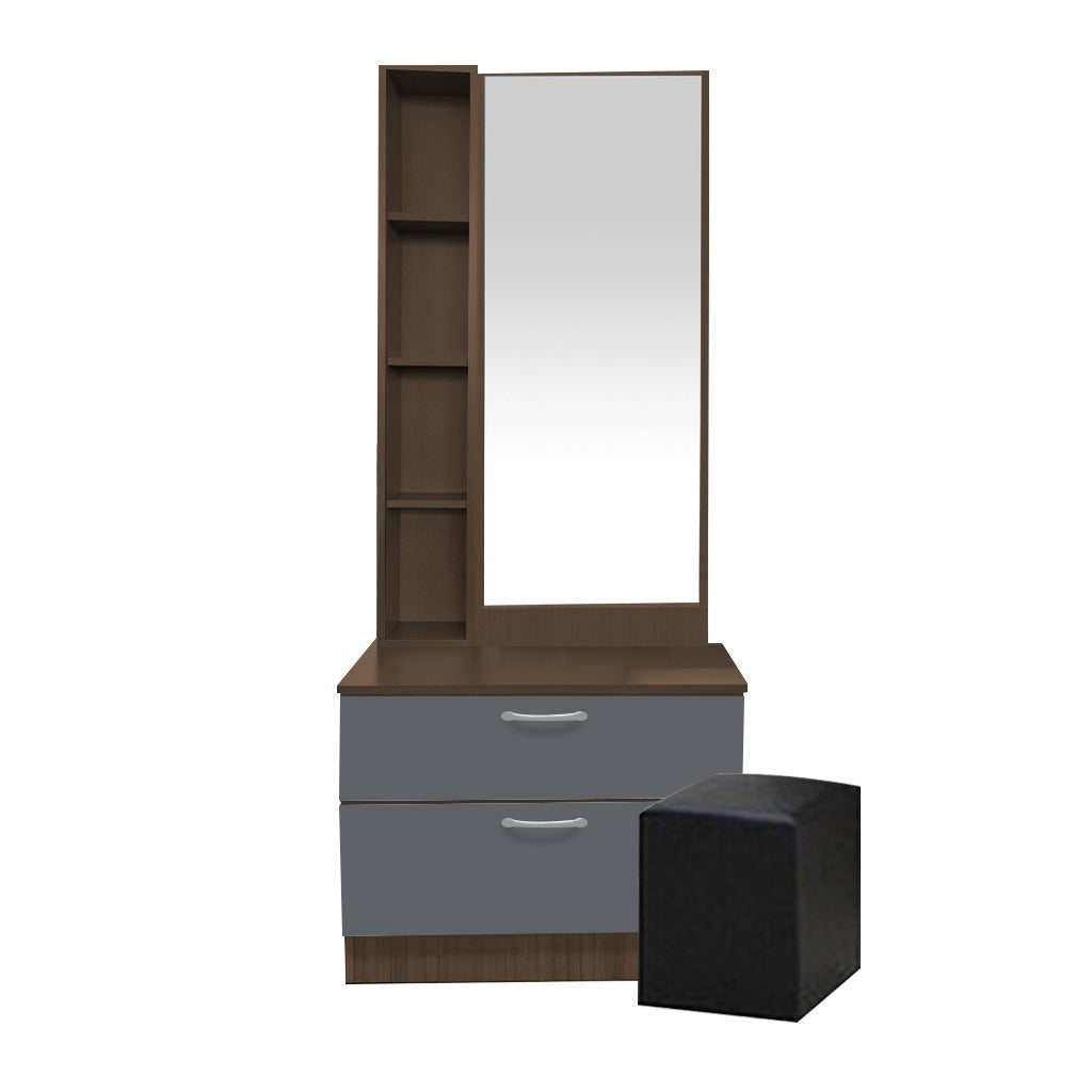 Sirius Dressing Table With Free Stool Laminated Smooth Gliding Drawer In 6 Colours
