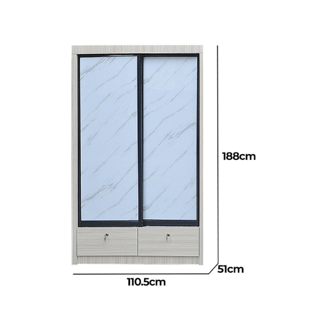 JAZZY Series 3 Sliding Glass Door Wardrobe