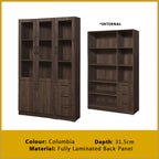 Brock Series Open Shelves Display Cabinet Bookshelf Storage in 3 Colours