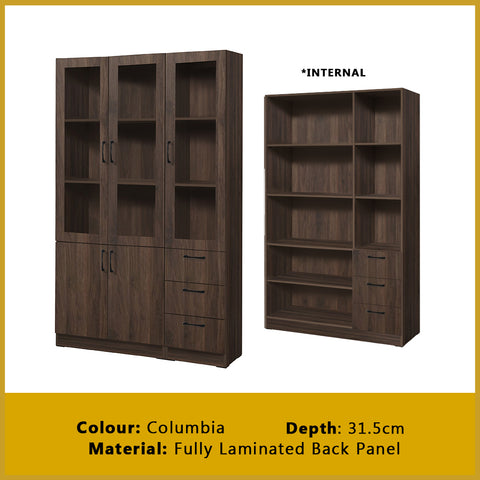 Image of Hudson Series Open Shelves Display Cabinet Bookshelf Storage in 9 Models
