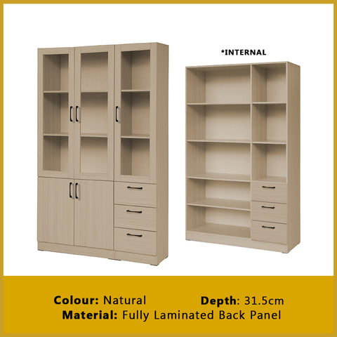 Image of Hudson Series Open Shelves Display Cabinet Bookshelf Storage in 9 Models