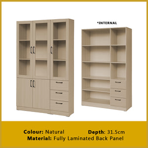 Hudson Series Open Shelves Display Cabinet Bookshelf Storage in 9 Models