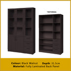 Brock Series Open Shelves Display Cabinet Bookshelf Storage in 3 Colours