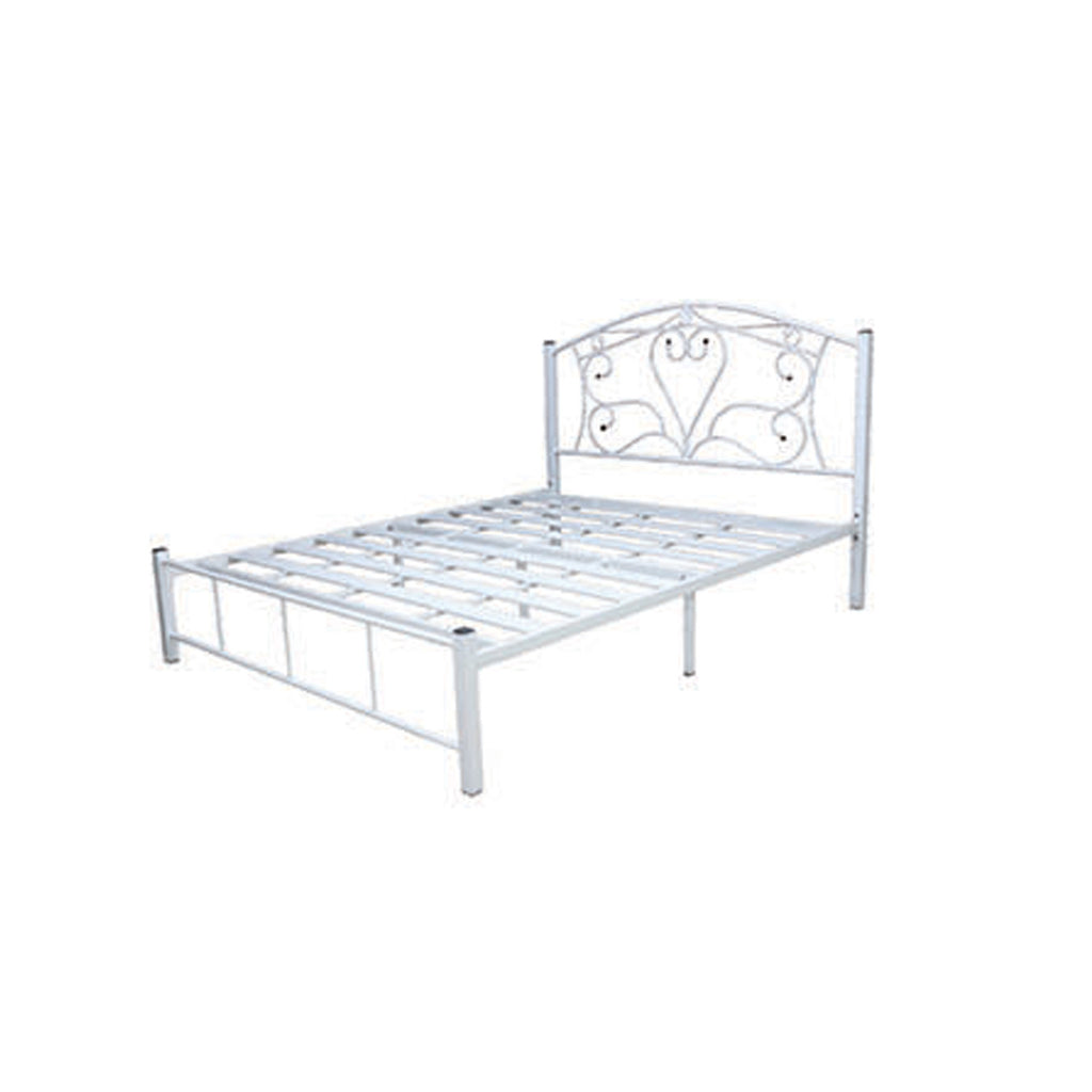 Suzana Series 2 Metal Bed Frame White In Queen Size