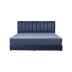 Rinoa Series 4 Woven Fabric Divan Bed Frame in Dark Navy Colour - All Sizes Available