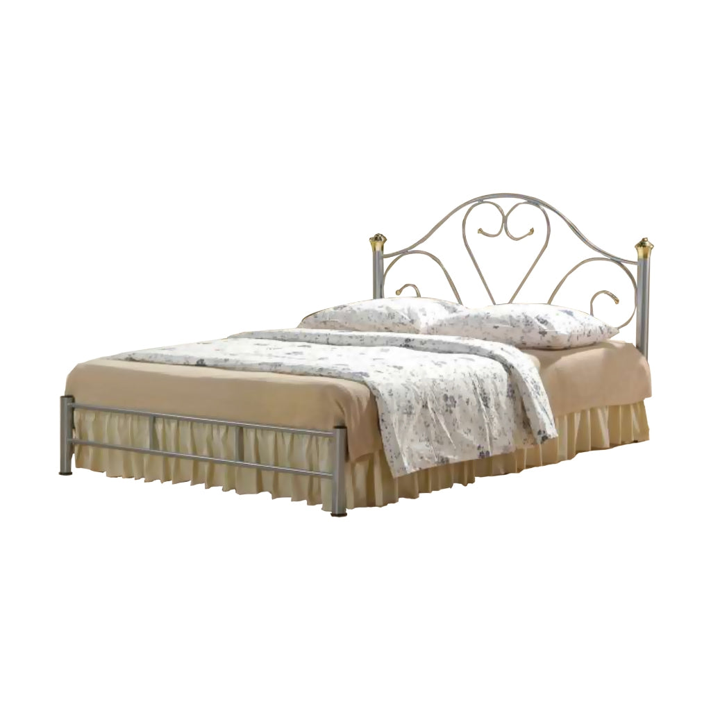 Julie Series 4 Queen Metal Bed Frame Collection w/ Optional Mattress Add On