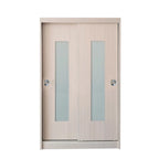 Vitta Series 4 4 Feet Sliding Glass and Mirror Door Wardrobe - Model D