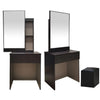 Minna Series 3 Makeup Dressing Table With Stool In Walnut