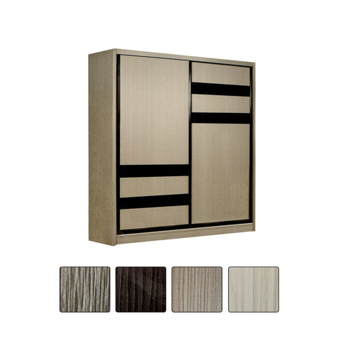 Image of Charie Series 5FT/6FT/8FT Customizable Sliding Door Modular Wardrobe in 6 Designs