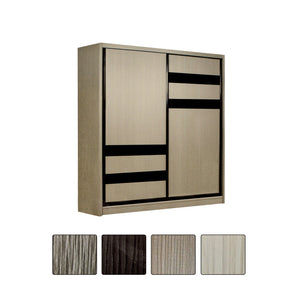 Charie Series 5FT/6FT/8FT Customizable Sliding Door Modular Wardrobe in 6 Designs