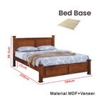 Premium Carlie Series 4 Queen Wooden Bedframe Solid Wood With Plywood Base - w/ Mattress Option