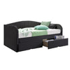 Korro Series Model D Daybed with Drawers - Pet-Friendly Option with Mattress - 56 Colours