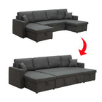 Marjie Series 4 Sleeper Sectional Reversible Sofa w/ Storage Upholstered w/ Pet-Friendly Option