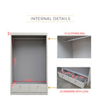 JAZZY Series 3 Sliding Glass Door Wardrobe