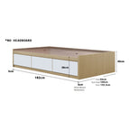 Talin Drawers Storage Bed Frame / Fully Laminated Eco Board without Headboard in 6 Colour Options