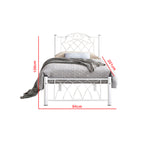 Adaline Series 1 Single Size Metal/Wood Bed Frame with Mattress