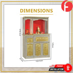 Gareth Oriental Altar Table with Top Altar Cabinet Fire Resistant Altar Cabinet
