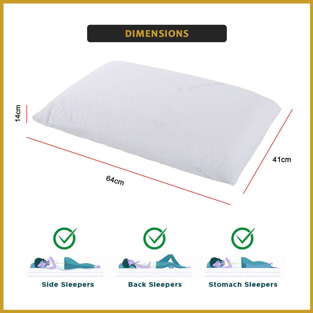 Honey Latex Fusion Pillow 5" Eco Friendly Anti-Bacteria Hypoallergenic