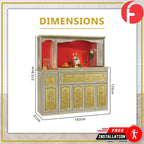 William Oriental Altar Table with Top Altar Cabinet Fire Resistant Altar Cabinet