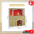 Sawyer Oriental Altar Table with Top Altar Cabinet Fire Resistant Altar Cabinet