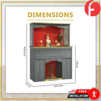 Vincent Oriental Altar Table with Top Altar Cabinet Fire Resistant Altar Cabinet