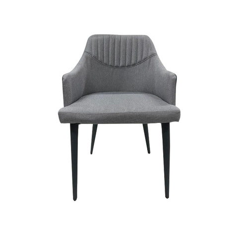 Image of Chloe Faux Leather Dining Chair In Black/ Grey