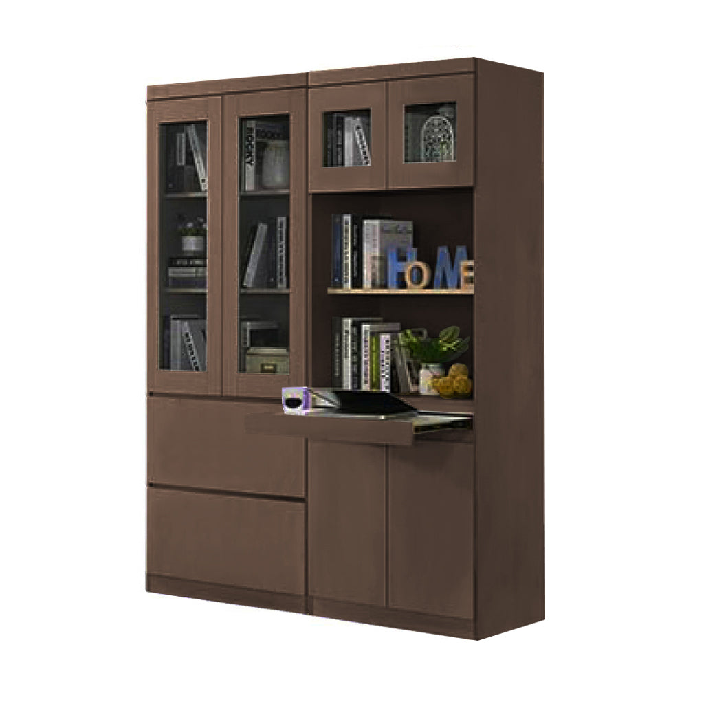 Athena 5 Bookshelf With Glass Doors in 3 Colours