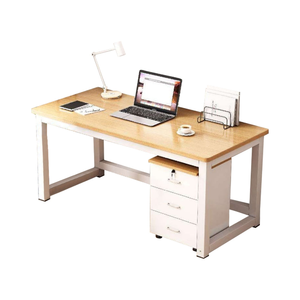 Tonee Writing Table/ Study Desk with Drawers w/ Lock and Shelf CARB-P2 Certified Board