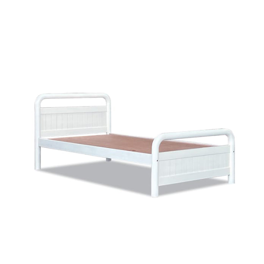 Robby Series 10 Wooden Bed Frame White In Single/Super Single Size